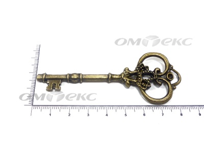 Декоративный элемент для творчества из металла "Ключ"8,5 см  - купить в Новочебоксарске. Цена: 26.66 руб.