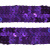 Тесьма с пайетками 12, шир. 20 мм/уп. 25+/-1 м, цвет фиолет - купить в Новочебоксарске. Цена: 778.19 руб.