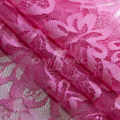 Кружевное полотно стрейч XD-WINE, 100 гр/м2, шир.150см, цвет розовый - купить в Новочебоксарске. Цена 1 851.10 руб.