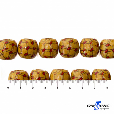0189-Бусины деревянные "ОмТекс", 17 мм, упак.50+/-3шт - купить в Новочебоксарске. Цена: 83.66 руб.