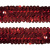 Тесьма с пайетками 3, шир. 30 мм/уп. 25+/-1 м, цвет красный - купить в Новочебоксарске. Цена: 1 087.39 руб.
