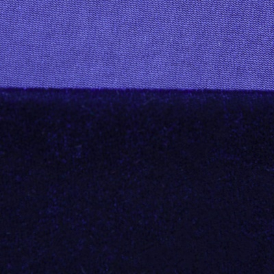 Бархат стрейч №14, 240 гр/м2, шир.160 см, (2,6 м/кг), цвет т.синий - купить в Новочебоксарске. Цена 740.88 руб.