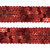 Тесьма с пайетками 3, шир. 20 мм/уп. 25+/-1 м, цвет красный - купить в Новочебоксарске. Цена: 778.19 руб.
