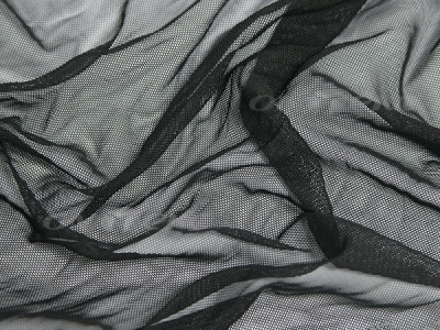Сетка стрейч (7,81м/кг), 80 гр/м2, шир.160 см, цвет чёрный - купить в Новочебоксарске. Цена 1 911.27 руб.