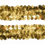 Тесьма с пайетками D16, шир. 30 мм/уп. 25+/-1 м, цвет золото - купить в Новочебоксарске. Цена: 1 087.39 руб.