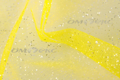 Сетка Глиттер, 40 гр/м2, шир.160см, цвет жёлтый - купить в Новочебоксарске. Цена 163.01 руб.