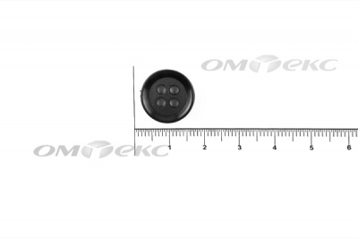 51400/15 мм (4 пр) черные пуговицы - купить в Новочебоксарске. Цена: 0.67 руб.