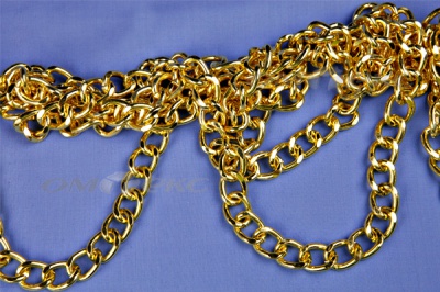 Цепь металл декоративная №11 (17*13) золото (10+/-1 м)  - купить в Новочебоксарске. Цена: 1 341.87 руб.