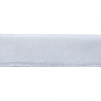 Лента бархатная нейлон, шир.12 мм, (упак. 45,7м), цв.01-белый - купить в Новочебоксарске. Цена: 462.28 руб.