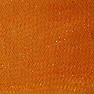 Сетка Глиттер, 24 г/м2, шир.145 см., оранжевый - купить в Новочебоксарске. Цена 117.24 руб.