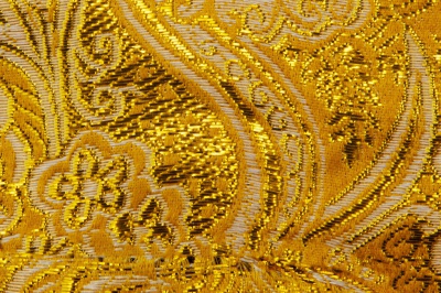 Ткань костюмная жаккард №12, 140 гр/м2, шир.150см, цвет жёлтый - купить в Новочебоксарске. Цена 383.29 руб.
