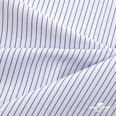 Ткань сорочечная Ронда, 115 г/м2, 58% пэ,42% хл, шир.150 см, цв.4-синяя, (арт.114) - купить в Новочебоксарске. Цена 306.69 руб.