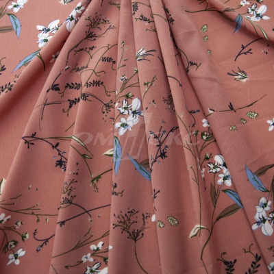 Плательная ткань "Фламенко" 2.1, 80 гр/м2, шир.150 см, принт растительный - купить в Новочебоксарске. Цена 311.05 руб.