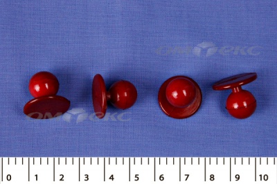 Пуговица поварская "Пукля", 10 мм, цвет красный - купить в Новочебоксарске. Цена: 2.28 руб.