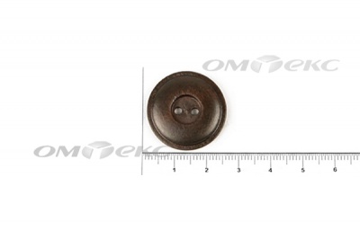 Пуговица деревянная круглая №54 (25мм) - купить в Новочебоксарске. Цена: 4.12 руб.