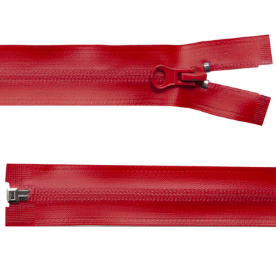 Молния водонепроницаемая PVC Т-7, 60 см, разъемная, цвет (820) красный - купить в Новочебоксарске. Цена: 49.39 руб.