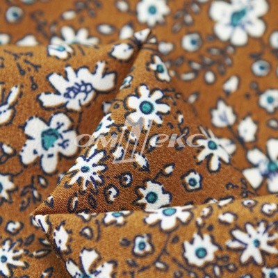 Плательная ткань "Фламенко" 11.1, 80 гр/м2, шир.150 см, принт растительный - купить в Новочебоксарске. Цена 239.03 руб.