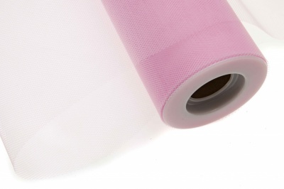 Фатин в шпульках 16-14, 10 гр/м2, шир. 15 см (в нам. 25+/-1 м), цвет розовый - купить в Новочебоксарске. Цена: 100.69 руб.