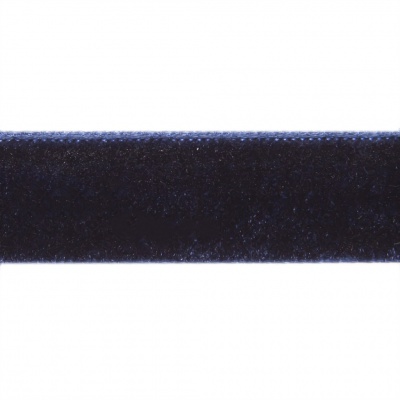 Лента бархатная нейлон, шир.12 мм, (упак. 45,7м), цв.180-т.синий - купить в Новочебоксарске. Цена: 411.60 руб.
