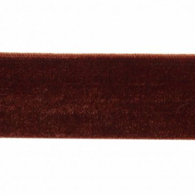 Лента бархатная нейлон, шир.25 мм, (упак. 45,7м), цв.120-шоколад - купить в Новочебоксарске. Цена: 981.09 руб.