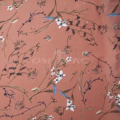 Плательная ткань "Фламенко" 2.1, 80 гр/м2, шир.150 см, принт растительный - купить в Новочебоксарске. Цена 311.05 руб.