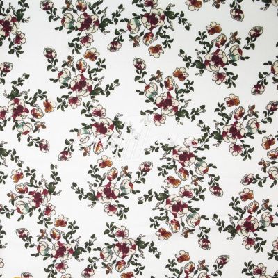 Плательная ткань "Фламенко" 23.1, 80 гр/м2, шир.150 см, принт растительный - купить в Новочебоксарске. Цена 264.56 руб.