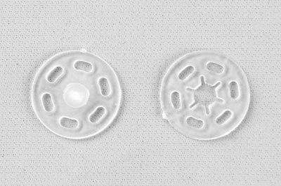 Кнопки пришивные пластиковые 15 мм, блистер 24шт, цв.-прозрачные - купить в Новочебоксарске. Цена: 68.79 руб.