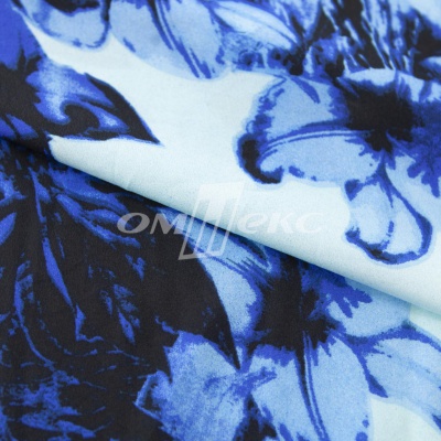 Плательная ткань "Фламенко" 19.1, 80 гр/м2, шир.150 см, принт растительный - купить в Новочебоксарске. Цена 241.49 руб.