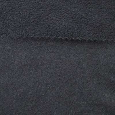 Флис DTY, 130 г/м2, шир. 150 см, цвет чёрный - купить в Новочебоксарске. Цена 694.22 руб.