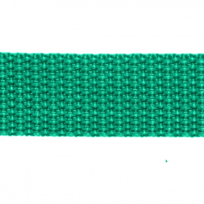 Стропа текстильная, шир. 25 мм (в нам. 50+/-1 ярд), цвет яр.зелёный - купить в Новочебоксарске. Цена: 397.52 руб.