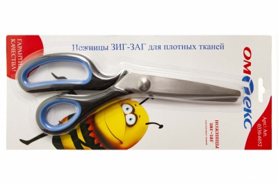 Ножницы арт.0330-6052 "ЗИГ-ЗАГ" 5 мм, для плотных тканей , 9"/ 229 мм - купить в Новочебоксарске. Цена: 733.08 руб.