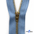 Молнии джинсовые металл т-4, 18 см латунь (YG), цв.-деним (231) - купить в Новочебоксарске. Цена: 21.57 руб.