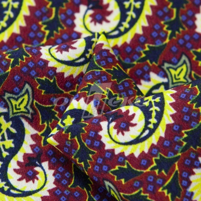 Плательная ткань "Фламенко" 14.1, 80 гр/м2, шир.150 см, принт огурцы - купить в Новочебоксарске. Цена 241.49 руб.