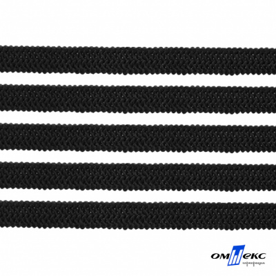 Лента эластичная вязанная (резинка) 4 мм (200+/-1 м) 400 гр/м2 черная бобина "ОМТЕКС" - купить в Новочебоксарске. Цена: 1.78 руб.