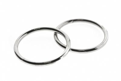 Кольцо металлическое №40 мм, цв.-никель - купить в Новочебоксарске. Цена: 4.45 руб.