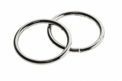 Кольцо металлическое d-15 мм, цв.-никель - купить в Новочебоксарске. Цена: 2.45 руб.