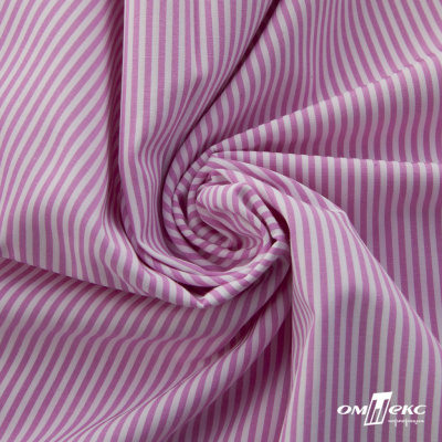 Ткань сорочечная Полоска Кенди, 115 г/м2, 58% пэ,42% хл, шир.150 см, цв.1-розовый, (арт.110) - купить в Новочебоксарске. Цена 306.69 руб.