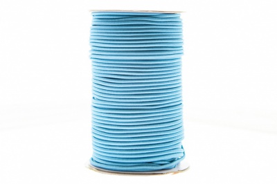 0370-1301-Шнур эластичный 3 мм, (уп.100+/-1м), цв.168 - голубой - купить в Новочебоксарске. Цена: 459.62 руб.
