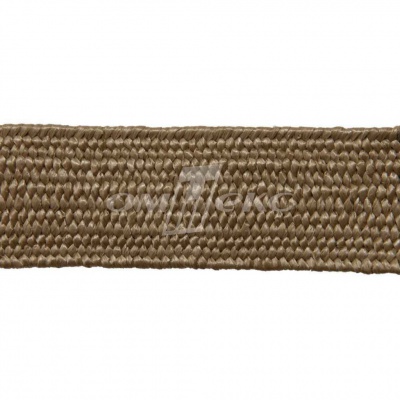 Тесьма отделочная полипропиленовая плетеная эластичная #2, шир. 40мм, цв.- соломенный - купить в Новочебоксарске. Цена: 50.99 руб.