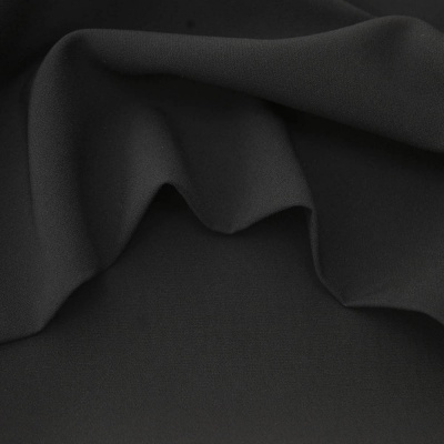 Костюмная ткань "Элис", 220 гр/м2, шир.150 см, цвет чёрный - купить в Новочебоксарске. Цена 308 руб.