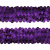 Тесьма с пайетками 12, шир. 30 мм/уп. 25+/-1 м, цвет фиолет - купить в Новочебоксарске. Цена: 1 098.48 руб.