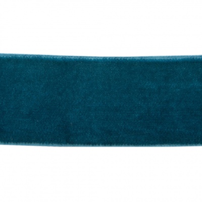 Лента бархатная нейлон, шир.25 мм, (упак. 45,7м), цв.65-изумруд - купить в Новочебоксарске. Цена: 991.10 руб.