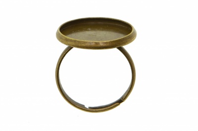 Заготовка для рукоделия металлическая фигурная для кольца 15мм - купить в Новочебоксарске. Цена: 7.44 руб.