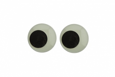 Глазки для игрушек, круглые, с бегающими зрачками, 18 мм/упак.50+/-2 шт, цв. -черно-белые - купить в Новочебоксарске. Цена: 41.81 руб.