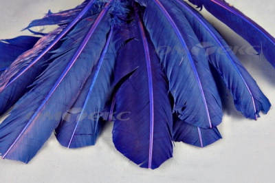 Декоративный Пучок из перьев, перо 23см/синий - купить в Новочебоксарске. Цена: 12.34 руб.