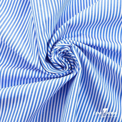 Ткань сорочечная Полоска Кенди, 115 г/м2, 58% пэ,42% хл, шир.150 см, цв.3-синий, (арт.110) - купить в Новочебоксарске. Цена 306.69 руб.