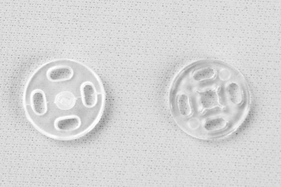 Кнопки пришивные пластиковые 11,5 мм, блистер 24шт, цв.-прозрачные - купить в Новочебоксарске. Цена: 59.44 руб.