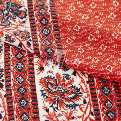 Плательная ткань "Фламенко" 24.1, 80 гр/м2, шир.150 см, принт этнический - купить в Новочебоксарске. Цена 241.49 руб.