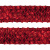 Тесьма с пайетками 3, шир. 35 мм/уп. 25+/-1 м, цвет красный - купить в Новочебоксарске. Цена: 1 321.65 руб.